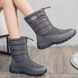 Women Boots Snow Casual Shoes Waterproof Keep Warm Boots Ladies Plush Flat Mujer Winter MartLion   