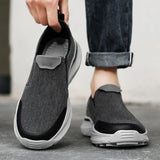 Men's Casual Shoes Versatile Canvas Flats classic and Walking Slip Resistant Elevated Designer Suit Shoes MartLion   