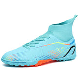 Men's Soccer Shoes Non-Slip Turf Soccer Cleats FG Training Football Sneakers Boots MartLion Moon-X2308-S EU 35 CHINA