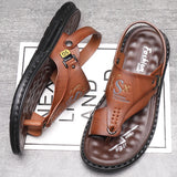 Outdoor Summer Men's Sandals Summer Office Shoes Non-Slip Mens Casual Sandalis Black MartLion