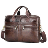 Men's Genuine Leather Handbags Casual Leather Laptop Bags Travel Messenger Crossbody Shoulder Mart Lion Brown 13 No Logo China 