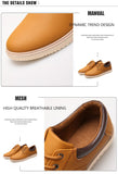 Men's Leather Casual Shoes Flat Trendy Sneaker Oxfords Zapatillas Mart Lion   