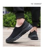 Summer Sneakers Men's Mesh Running Tennis Shoes Outdoor Breathable Sports Black Casual Walking MartLion   