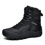 Fujeak Combat Boots Outdoor Warm Military Wear-resistant Waterproof Men's Shoes Breathable Shock Absorbing Mart Lion Black 39 