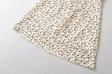 Summer Cherry Print Mini Dress Women Lace Slim Dresses MartLion   