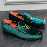 Embroidery Men's Loafers Gatherings Dress Shoes Formal Footwear Mart Lion   