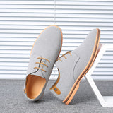 Suede Leather Men's Walking Shoes Oxford Casual Classic Sneakers Footwear Dress Driving Flats Mart Lion   