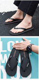 Men's flip flops for summer wear, outdoor daily anti slip splint flip flops for men's beach shoes MartLion