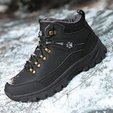 winter men's snow boots waterproof outdoor shoes skidproof sports plus hair warm military cotton Mart Lion heise 719 39 