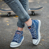 Denim Shoes Women Sneakers High top Thick Sole Ladies MartLion   