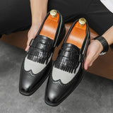 Golden Sapling Leisure Brogue Shoes Men's Genuine Leather Flats Retro Oxfords Classics Loafers Casual Party MartLion   