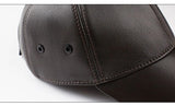 Men's Golf Genuine Leather Baseball Hat Winter Real Cow Skin Casual Wear Baseball Caps Korean Plate Cap Adjustable MartLion   