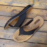 Summer Shoes Men's Slippers Genuine Leather Flip Flops Flat Sandals Holiday Non-slip Black Khaki MartLion   