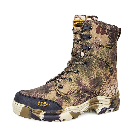 Outdoor Climbing Camping Waterproof Breathable High Boots Men's Sports Hunting Training Hiking Camouflage Tactical Military Shoes MartLion Camouflage 47 