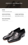 Men's Leather Shoes First Layer Cowhide Leather Pointed Toe Platform Work Loafers Wedding Brogue MartLion   