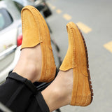 Suede Leather Men's Loafers Luxury Casual Shoes Boots Handmade Slipon Driving  Moccasins Zapatos Mart Lion   