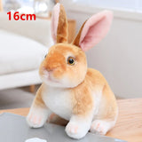 Lovely Fluffy Lop-eared Rabbits Plush Toy Baby Kids Appease Dolls Simulation Long Ear Rabbit Pillow Kawaii Christmas Gift MartLion squat brown7  