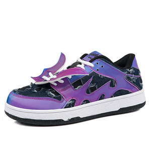 Glitter Anime Shoes Men's Women Luxury Sneakers Designer Platform Casual Sneakers Trainers MartLion purple XM-8 36 CHINA