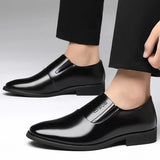 Increase Spring Autumn Soft Leather Shoes Men's Casual England Dress Solid Color Designer Loafers MartLion   