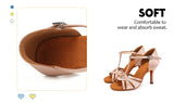 Woman Shoes For Dancing Latin Ballroom Modern Tango Jazz Salsa Sandals Suede MartLion   