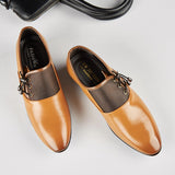 Men's Shoes Dress Leather Wedding Black Loafers Chaussure Homme Zapatos De Hombre Mart Lion   