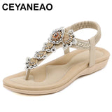 Summer Women Sandals Flat Casual Shoes Bead Slip On Flip-Flop Ladies Shoes for Femme MartLion   