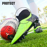 Soccer Shoes Men's For Training Elastic Spikes Cleats Non Slip Wear Resistant Lightweight Ankle Protect Football MartLion   