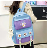 5 piece set backpacks for teenagers girl boy schoolbag cute puppy printing kids backpack children's school bags for boys MartLion   