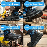 working shoes with iron anti smash warm work boots steel toe safety anti puncture work sneakers winter work men's MartLion   
