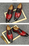 Handmade Leather Shoes Men's Derby Shoes High-end Leather Pointed Toe Wedding Formal Casual Trendy MartLion   