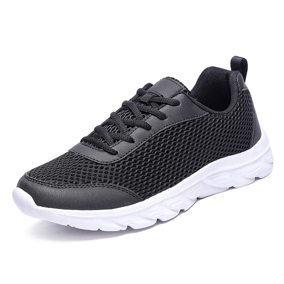 Men's Casual Shoes Light Sports Four Seasons Outdoor Breathable Mesh Sports Grey Running Tennis MartLion black and white 36 
