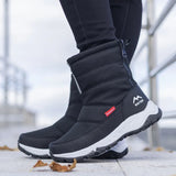 winter boots women's snow winter shoes thick warm waterproof anti-skid lady boots for -40 degrees MartLion Z2012 black 36 