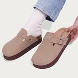 Men's Suede Mules Cork Clogs Platform Sandals Clogs Slippers Outdoor Soft Heeled With Arch Support MartLion   