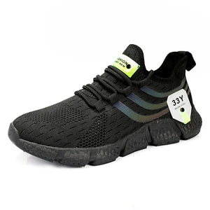 Men's Shoes Breathable Classic Running Sneakers Outdoor Light Mesh Slip on Walking Tenis MartLion Black 36 
