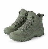 Fujeak Men's Winter Tactical Military Combat Boots Leather Hunting Trekking Camping Mountaineering Work Shoes Mart Lion   