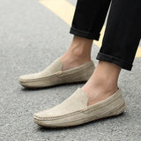 Suede Leather Men's Loafers Luxury Casual Shoes Boots Handmade Slipon Driving  Moccasins Zapatos Mart Lion   