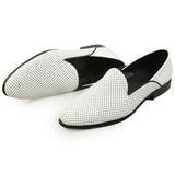 Men's Sandals White Summer Ventilate Loafers Shoes Casual Driving Daily Walk Stylish Special Design Cow Leather MartLion   