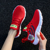 Women Sneakers Mesh Breathable White Running Platform Shoes Outdoor Sports MartLion   