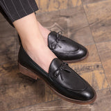 Slip On Dress Shoes Men's Microfiber Leather Casual Formal Mart Lion   