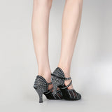  High-grade Latin Dance Shoes for Women Diamond Summer Jazz Modern Indoor Soft Bottom High Heels Girl Sandals MartLion - Mart Lion