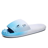 Breathable Men's Slippers Summer Outdoor Slides Massage Flip Flops Non-slip Flat Beach Sandals Shark Sneakers Shoes Mart Lion 01-Blue 6 