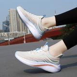 Women's Sports Shoes High Elastic Popcorn Soft Sole Breathable Running Student Tennis Player Elegant Casual Hiking Mart Lion   