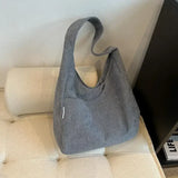  Canvas Shoulder Women's Tote Bag Corduroy Simple Casual Large Capacity Designer Handbag Shopper Bag MartLion - Mart Lion