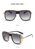  Cool Luxury SteamPunk Style Side Shield Sunglasses Men's Women Vintage Brand Design Shades 717 Mart Lion - Mart Lion