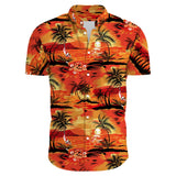 Flower Casual Men's Shirts Print With Short Sleeve For Korean Clothing Floral MartLion   