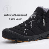 Men's Snow Boots Warm Fur Winter Shoes Long Plush Ankle Boots Unisex Outdoor Casual Sneakers Durable Non-slip MartLion   