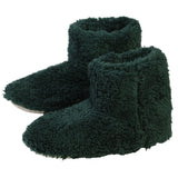 Winter Women Coral Fleece Slippers Girls Soft Soles High Boots Indoor Home Non-slip Sock Floor Shoes Men's Plush Warm Mart Lion Dark green M(36-39) 