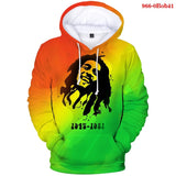 Bob Marley 3D Printed Hoodie Sweatshirts Men's Sweatshirt Hooded Pullover Hip Hop Harajuku Streetwear Oversized Hoodies Mart Lion 0Bob41 M 