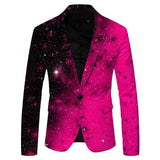 Shiny Gold Sequin Glitter Embellished Blazer Jacket Men's Nightclub Prom Suit Homme Stage Clothes For Singers MartLion Hot Pink S CN