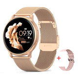 WEEDOM 2023 Bluetooth Call Smart Watch Women Dial Watches Men's Sport Fitness Tracker Heart Rate Smartwatch For Android IOS MartLion Mesh Rosegold  